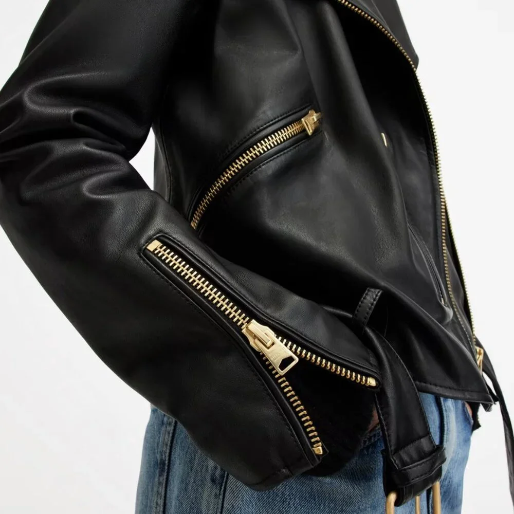 Balfern Leather Biker Jacket - Picture 2 of 7